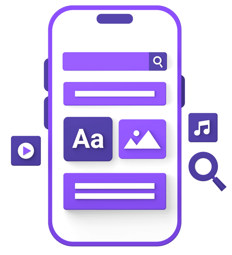 Mobile development planning illustration