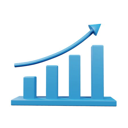Upward growth chart illustration