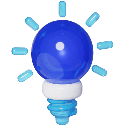 Light bulb representing an idea
