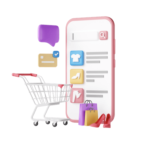 Online shopping illustration